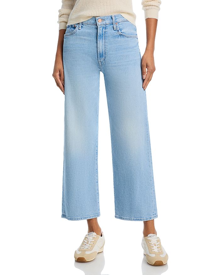

Широкие джинсы Dodger High Rise Ankle Leg в Lets Get It Together MOTHER, синий