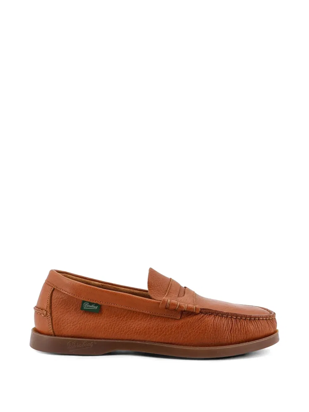 Лоферы с тиснением и прострочкой Paraboot, коричневый