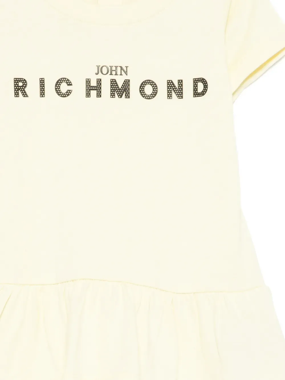Платье с логотипом и оборкой по подолу John Richmond Junior, желтый — фото 3