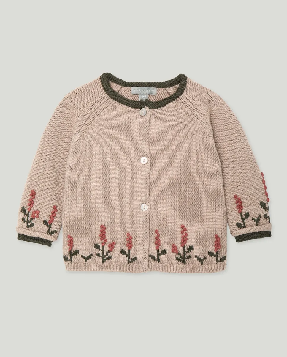 

Куртка до бедра с вышивкой на подоле для младенца Coconut El Corte Inglés, бежево-серый