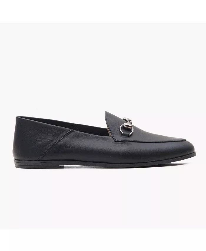 Пенни Лоферы с конской пряжкой из кожи Forever & Always Shoes, черный — фото 2