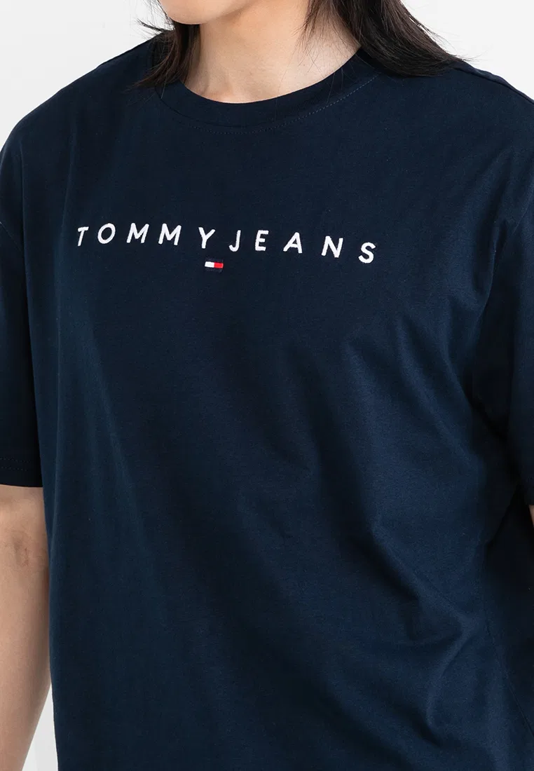 Футболка с логотипом, короткий рукав, Tommy Jeans Tommy Hilfiger, темно-синий — фото 3