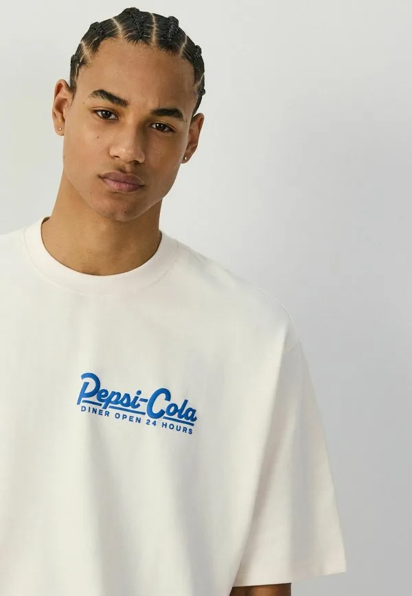 Футболка свободного кроя с принтом pepsi Next, White — фото 4