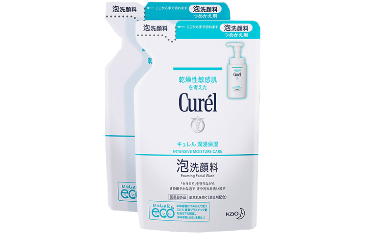 

KERUN увлажняющая очищающая пенка для успокоения, увлажнения, контроля жира и очищения сухой чувствительной кожи 130ml Curél