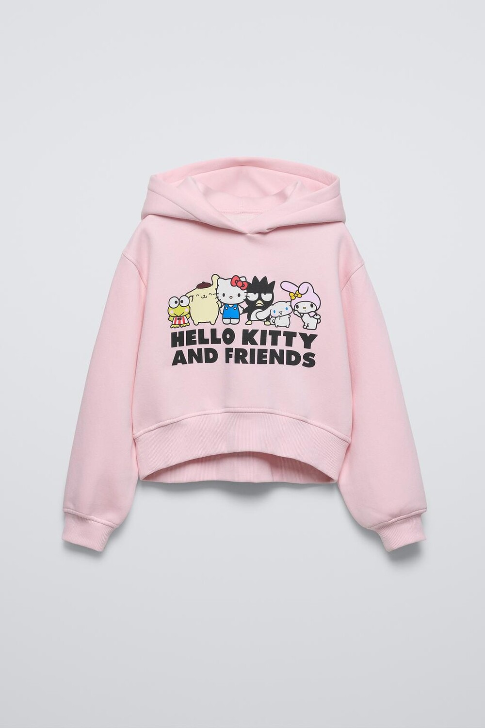 

Укороченная толстовка с капюшоном hello kitty and friends sanrio ZARA, розовый