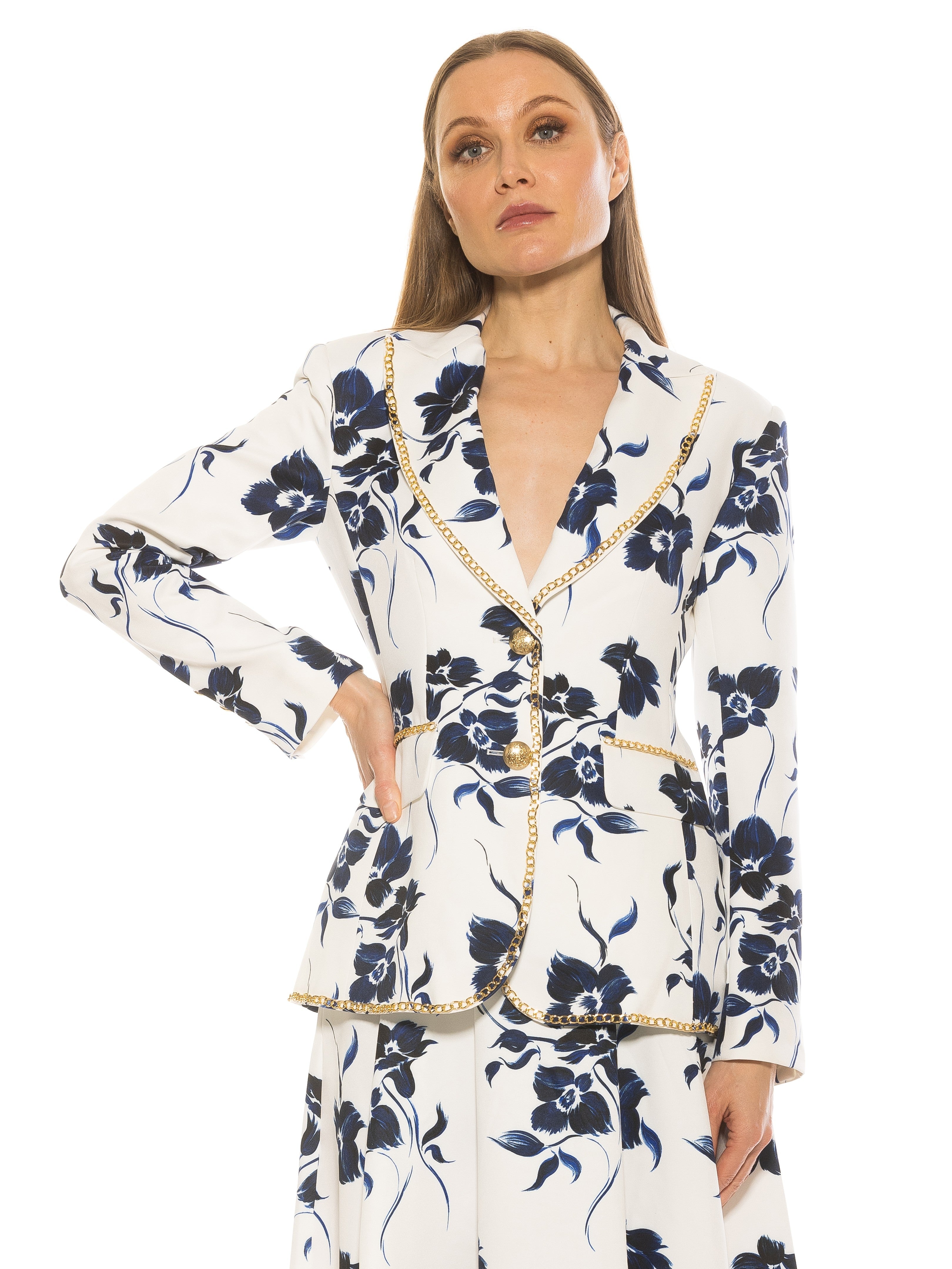 

Джанет Блейзер ALEXIA ADMOR, цвет blue floral