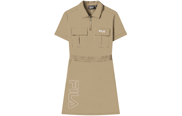 

Футболка с короткими рукавами женская кофейный хаки FILA