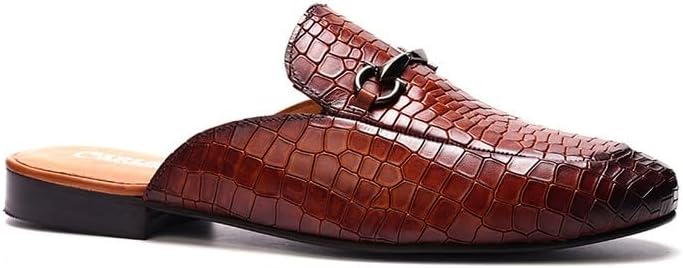 

Мужские шлепанцы Carlos Santana Apollo Bit, Легкое скольжение, Дышащая кожаная подкладка, Мягкая кожаная стелька, Прочная резиновая подошва, коричневый