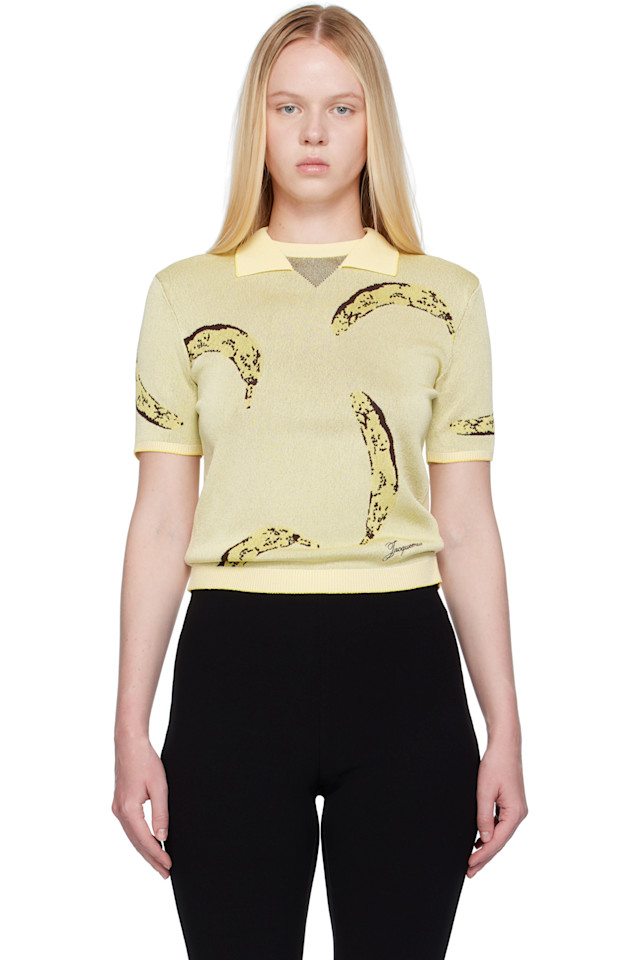 

Поло "La Croisière The Marino" Jacquemus, цвет banana jacquard