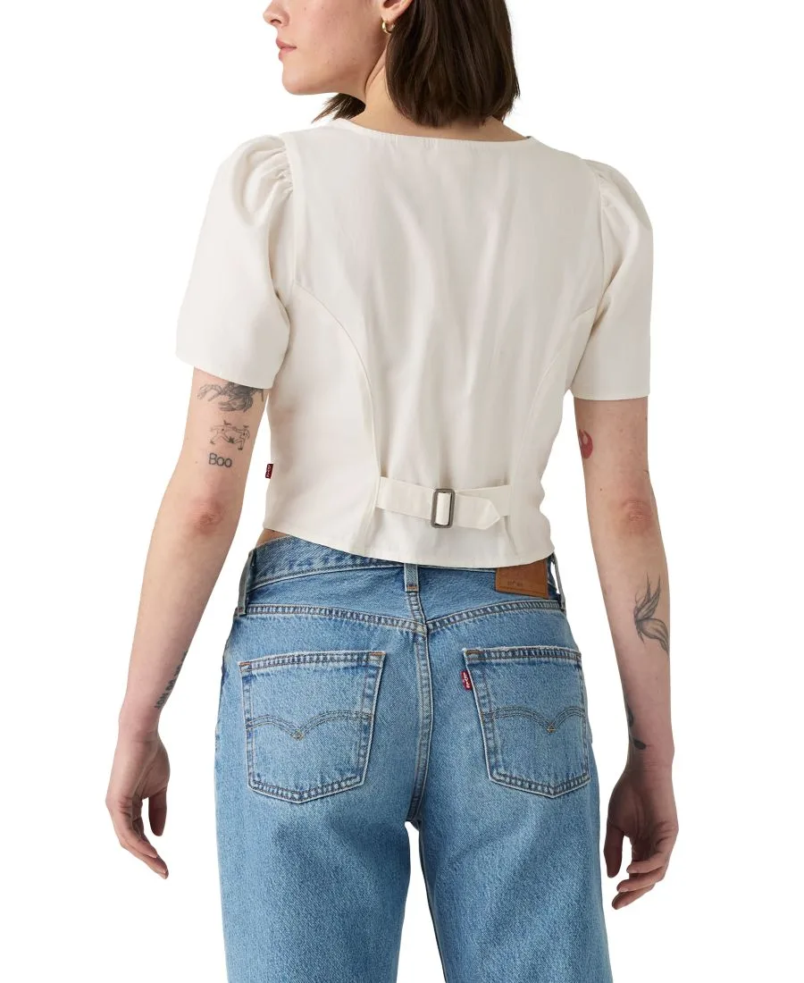 Женская хлопковая джинсовая блузка Moxie с коротким рукавом Levi's, Another Flurry — фото 3