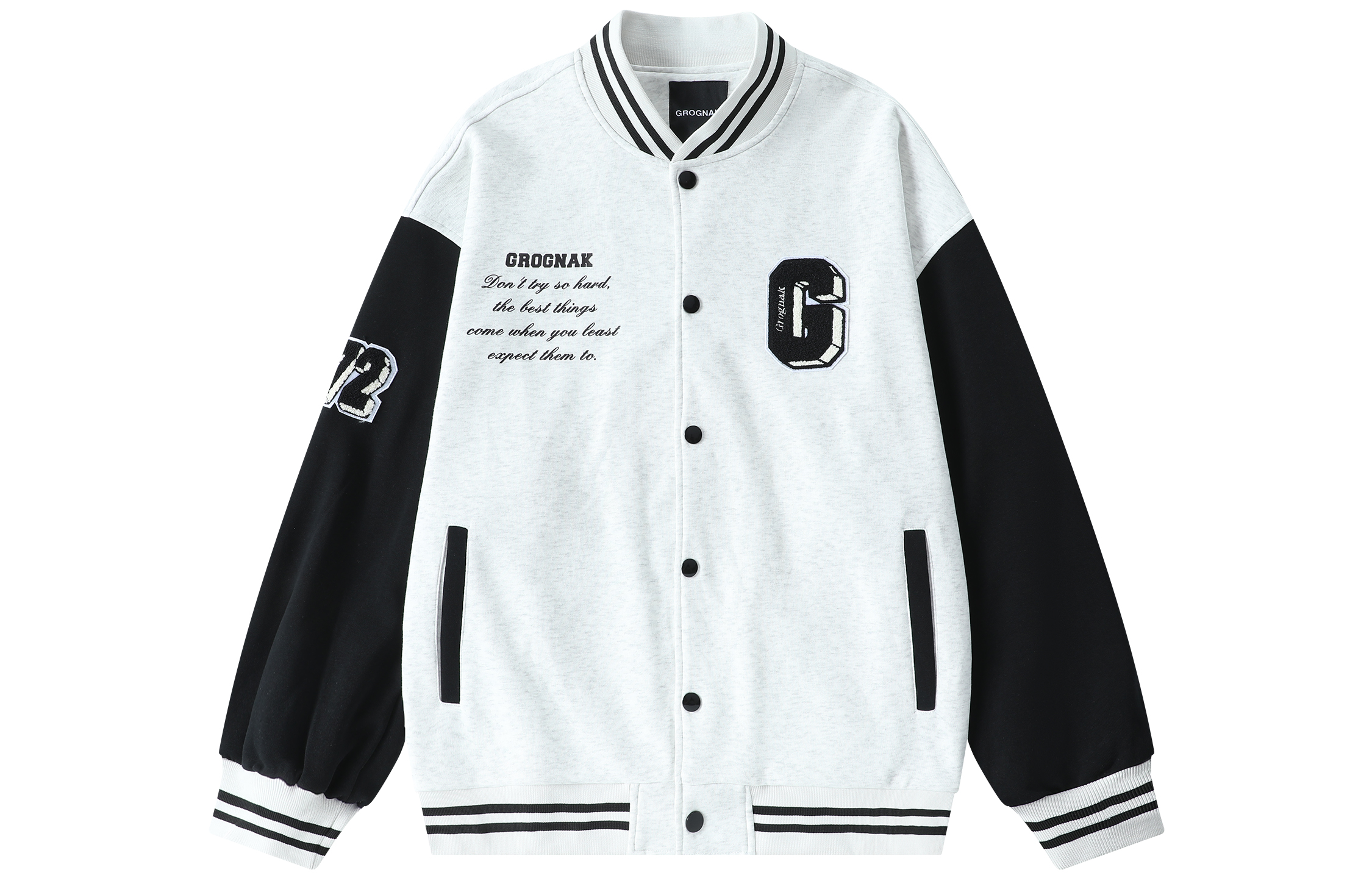 

GROGNAK Бейсбольная майка унисекс, White Heather Gray