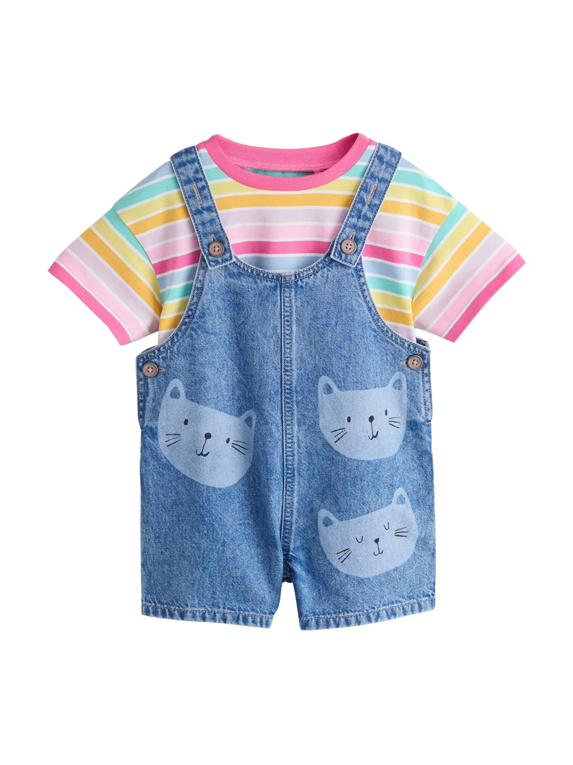 Комплект одежды Next, Turquoise/Blue Denim/Pink
