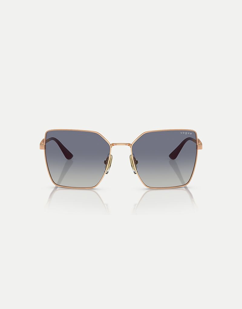 

Vogue Eyewear vo4284s квадратные солнцезащитные очки из розового золота с серыми линзами