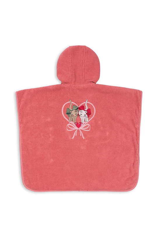 

Детский хлопковый халат TERRY PONCHO EMBROIDERY GOTS Konges Sløjd, оранжевый