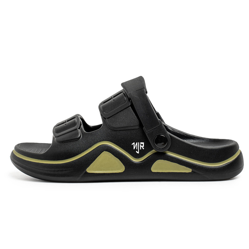 

NANJIREN Пляжные сандалии мужские черно-зеленые, цвет Black Green