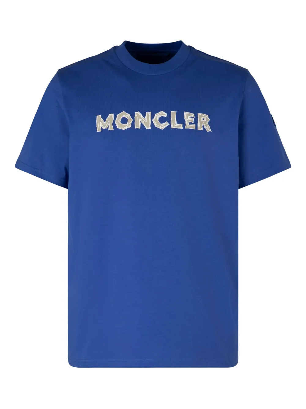

Футболка с круглым вырезом и логотипом MONCLER, синий