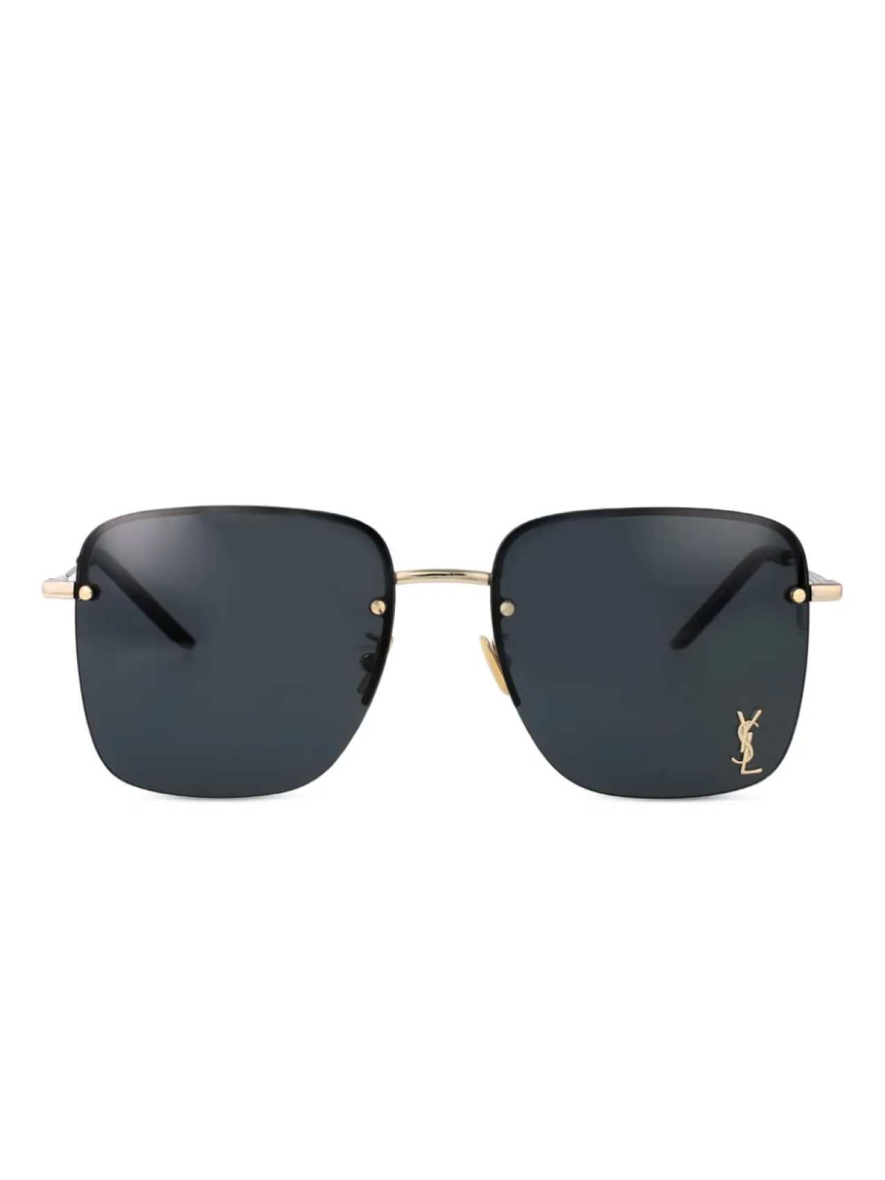 

Saint Laurent Eyewear logo-plaque солнцезащитные очки, золотой