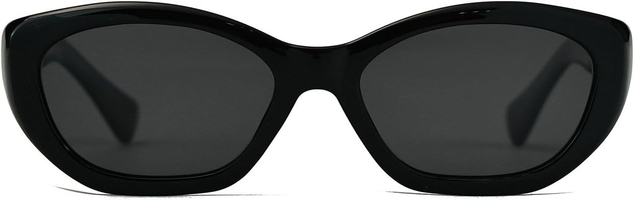 

Willochra Роскошные солнцезащитные очки «кошачий глаз» в стиле панк Y2K для женщин, модные узкие черные солнцезащитные очки в винтажном стиле с защитой от УФ-излучения UV400, C1