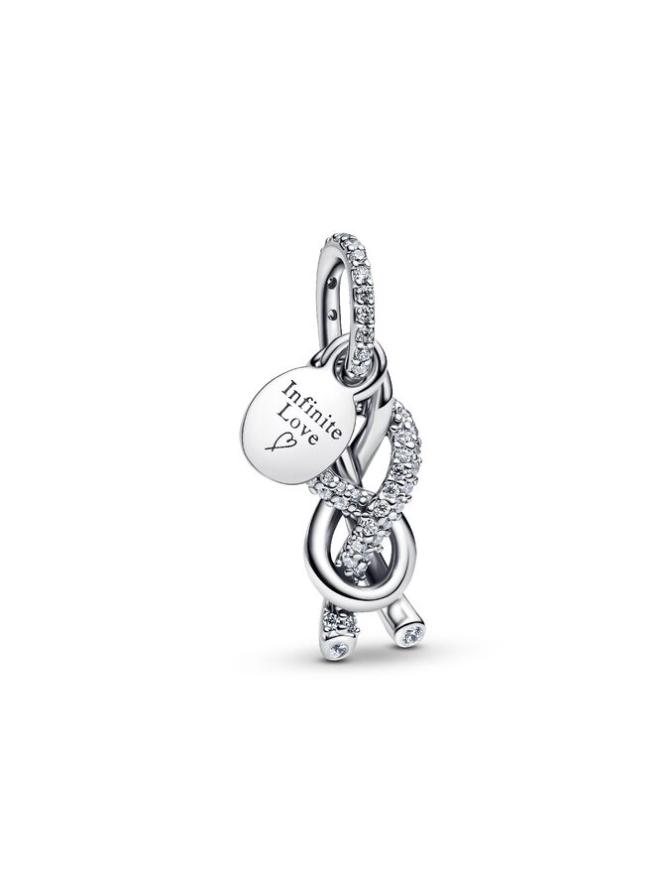 

Шарм Pandora Pavé Infinity Knot Dangle Charm, стерлинговое серебро