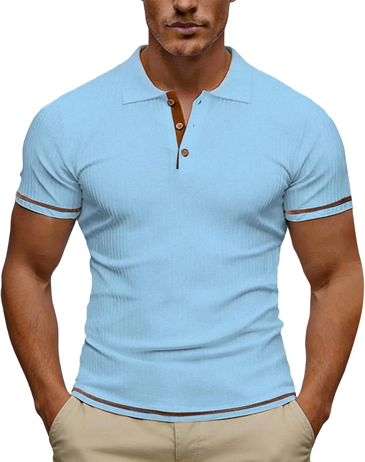 

Футболка для гольфа мужская с коротким рукавом, regular fit, moisture wicking, хлопок