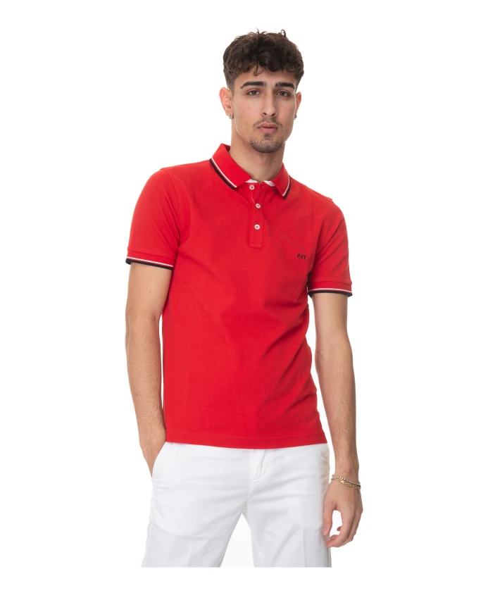 

Рубашка-Поло с коротким рукавом Fay, красный