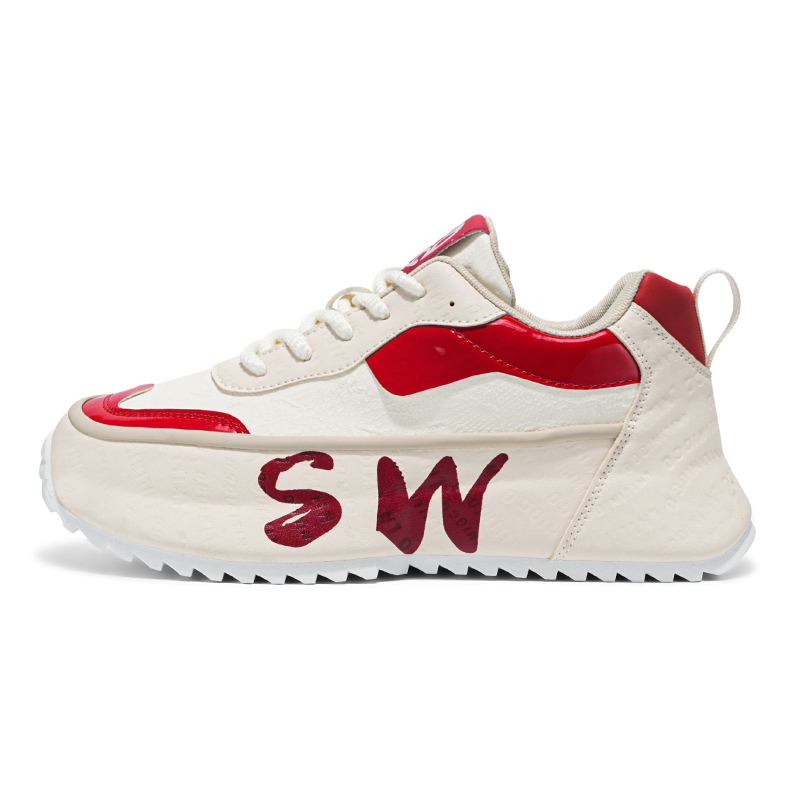 

Нескользящие низкие повседневные туфли для мужчин JANECO, Beige Red