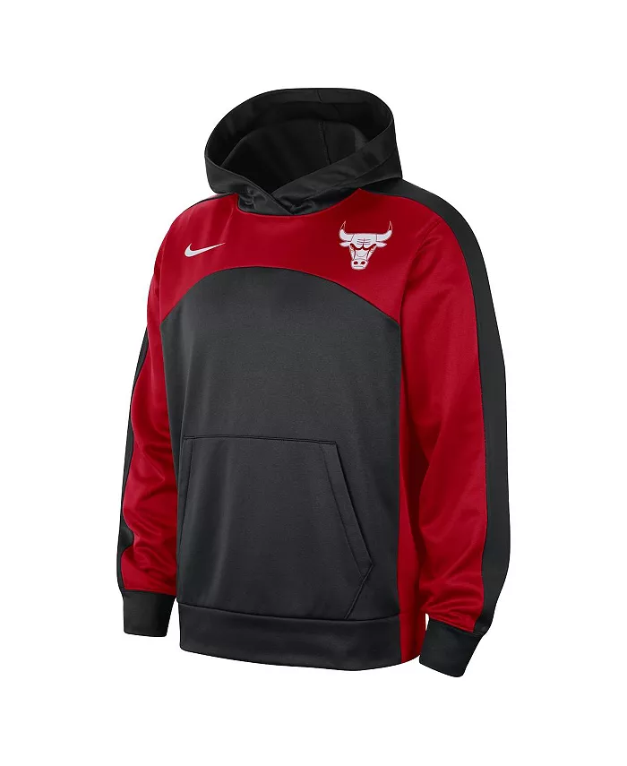 Мужская черно-красная толстовка с капюшоном Chicago Bulls Authentic Starting Five Force Performance Nike — фото 2
