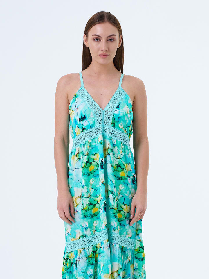

Длинное платье MOD, цвет soft mint allover