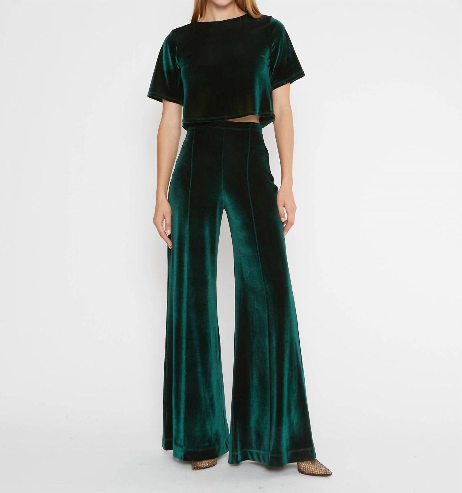 

Широкие брюки из бархата цвета изумруд RIPLEY RADER, цвет emerald