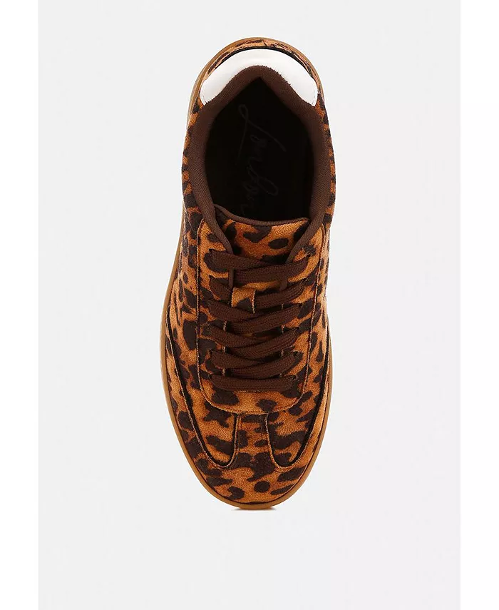 Prowler Leopard Chunky кроссовки для женщин London Rag, коричневый — фото 4