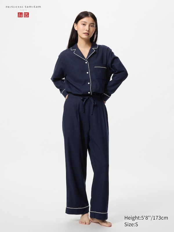 

Фланелевая пижама с длинным рукавом Uniqlo, 69 navy