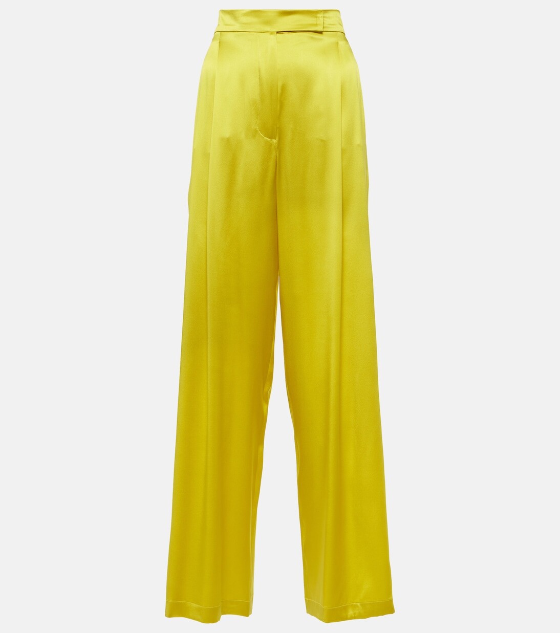 

Широкие шелковые брюки elegante fiesta Max Mara, желтый