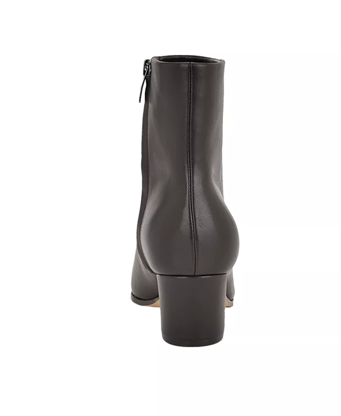 Женские ботильоны Savie на блочном каблуке из кожи Nine West, коричневый — фото 3
