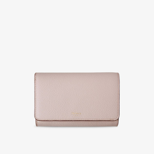 

Кошелек Mulberry Continental кожаный с клапаном, розовый