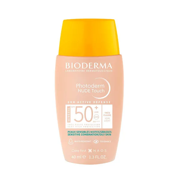 

Тональный солнцезащитный крем SPF 50 Photoderm Nude Bioderma, цвет muy claro