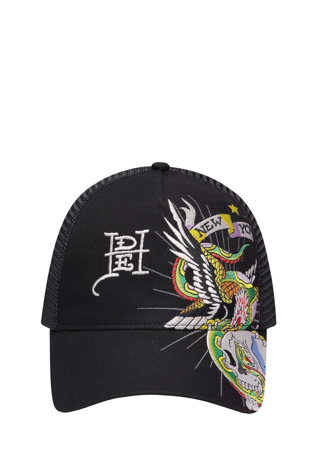 

Бейсболка UNISEX EAGLE AND SNAKE BATTLE FRONT TRUCKER Ed Hardy, черный