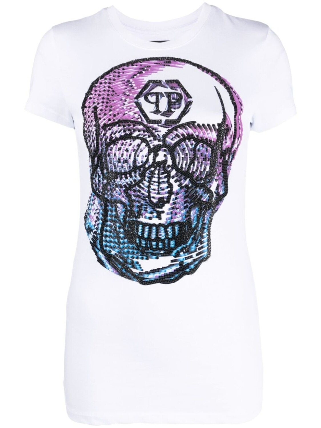 

Philipp Plein футболка с кристаллами, белый