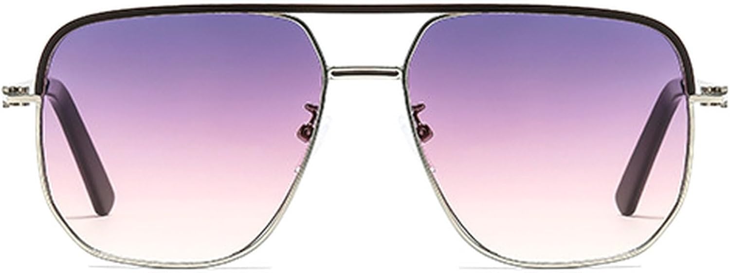 

Солнцезащитные очки-пилот с двойной перемычкой для женщин, защита от УФ-излучения, модные винтажные солнцезащитные очки-пилот для мужчин, квадратные солнцезащитные очки mincl, C6