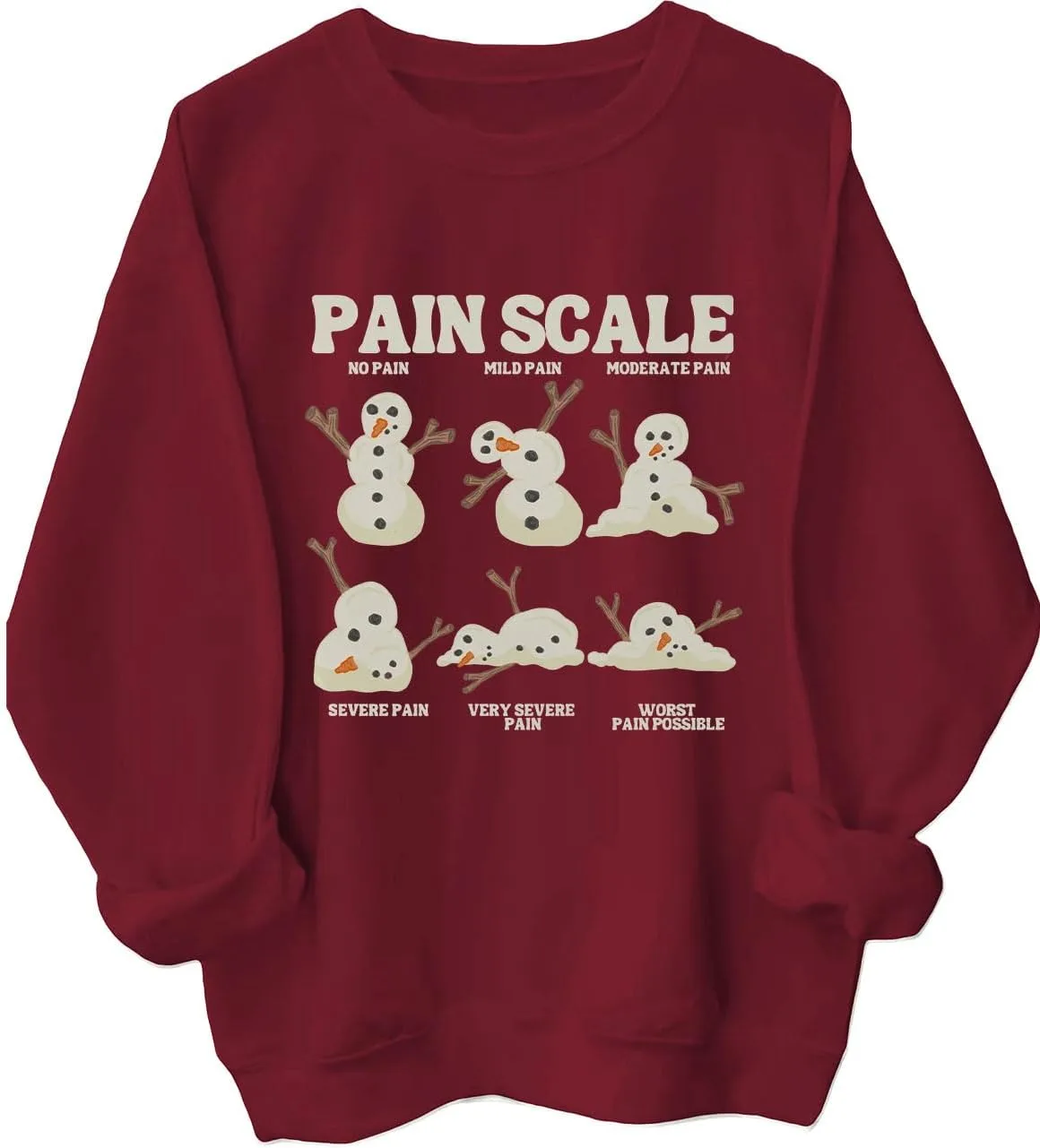 

Толстовка с новогодним снеговиком и шкалой боли — забавный свитер для медсестры Batclock