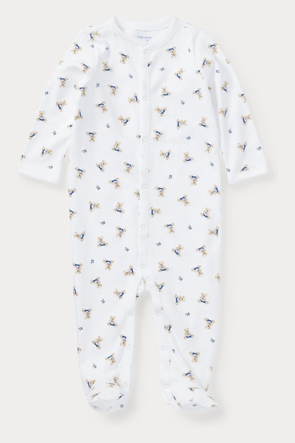 

Детский комбинезон с медвежьим принтом Polo Ralph Lauren, белый