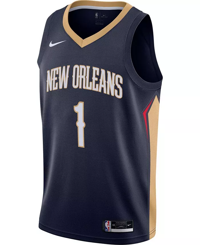 Мужская баскетбольная майка Zion Williamson New Orleans Pelicans 2020/21 Swingman - Icon Edition Nike — фото 2