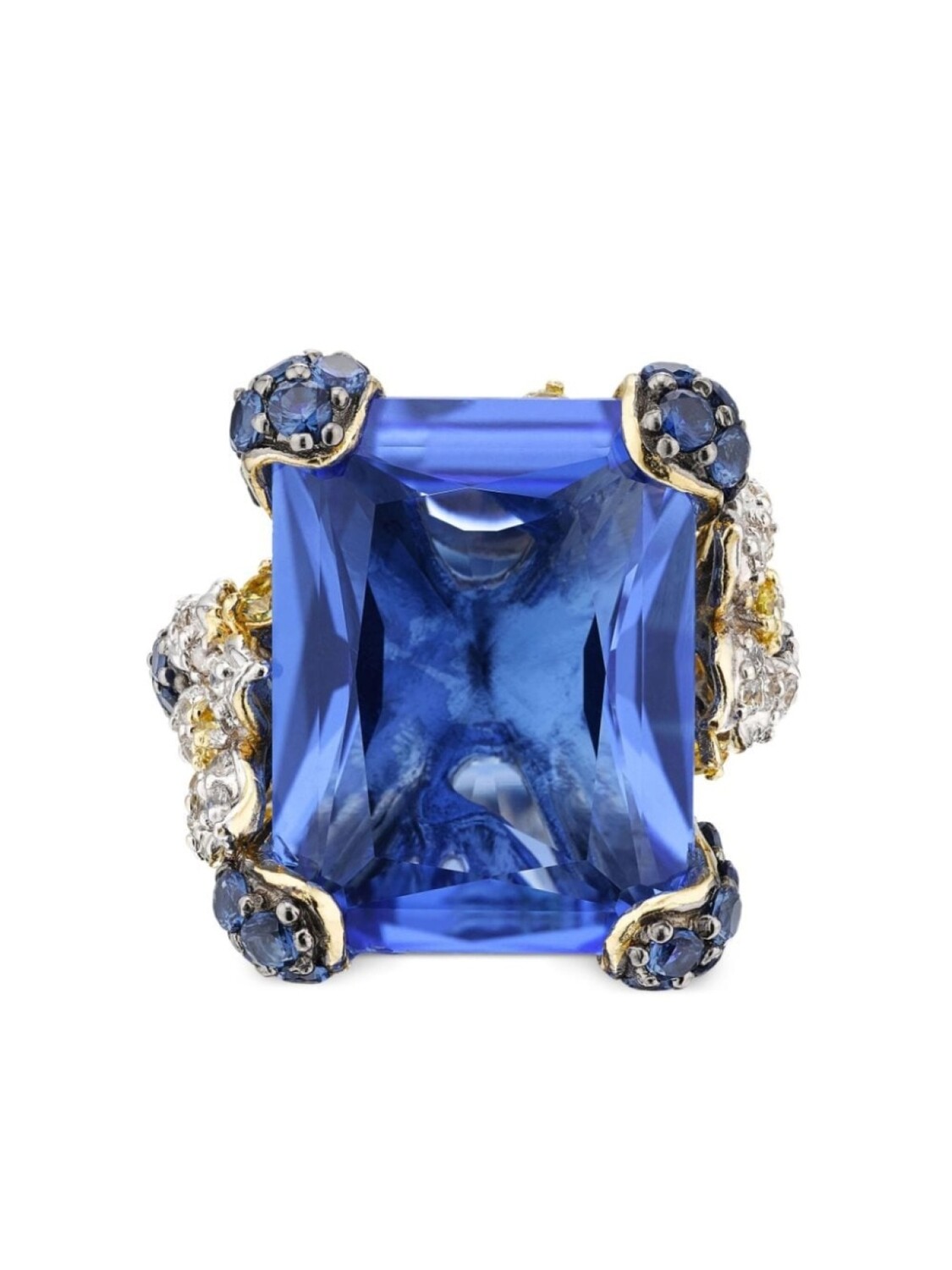 

Позолоченное кольцо Blue Cinderella с камнями Anabela Chan, синий