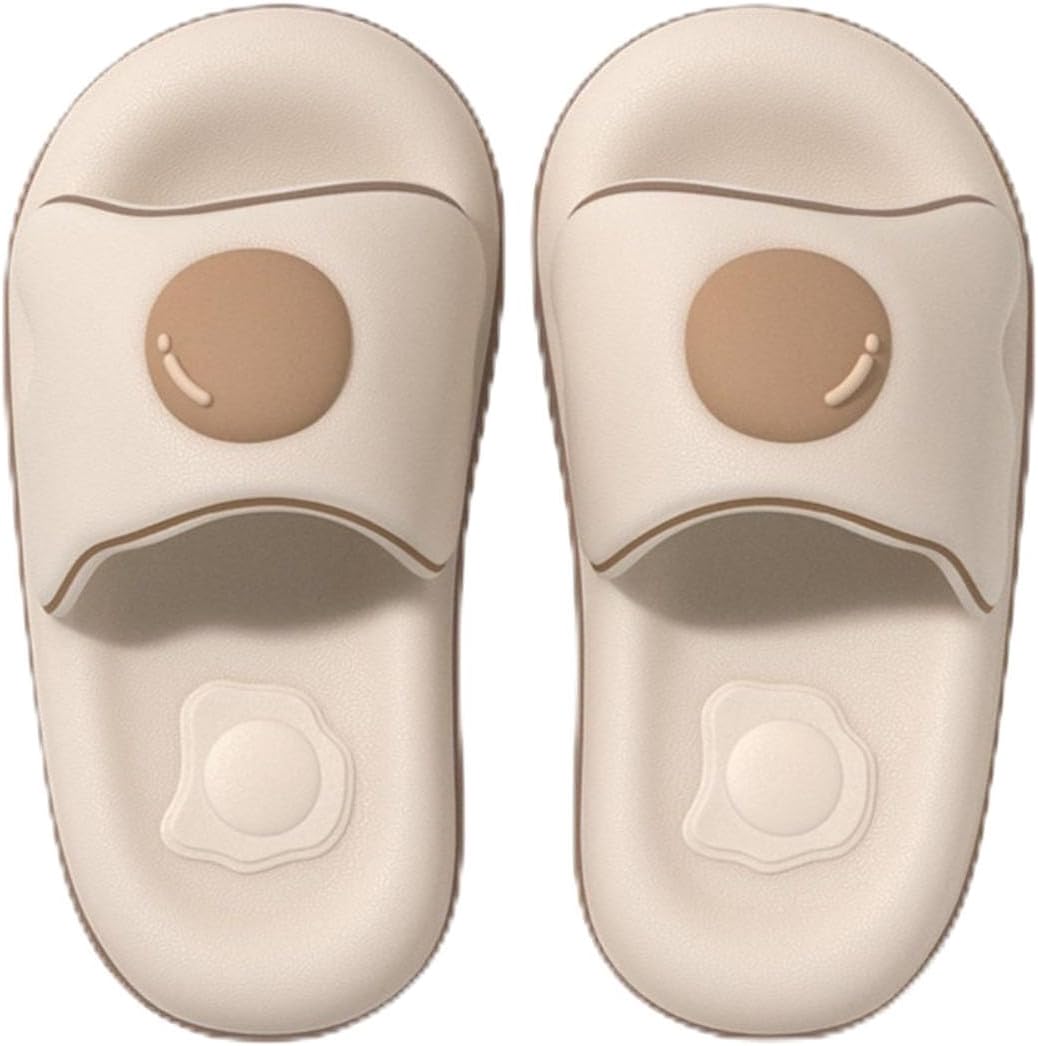 

Тапочки «Жареное яйцо», оригинальные тапочки с яйцом для мужчин и женщин, летние домашние, для ванной и пляжа, с толстой подошвой, нескользящие, быстро сохнущие Generic, Rice Coffee