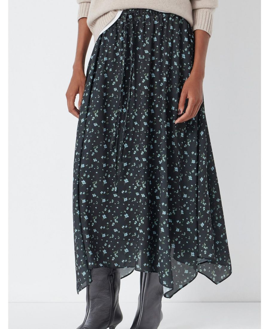 

Женская юбка Kaia из шифона с асимметричным подолом Hush, Ditsy floral black