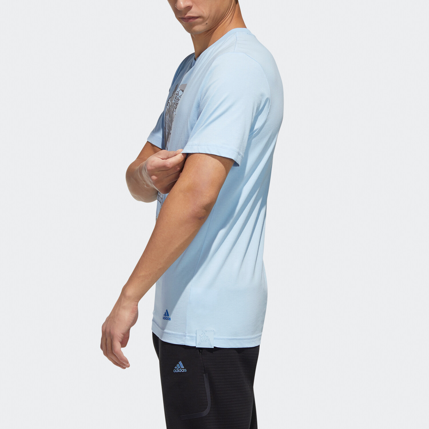 Футболка серии Wuji мужская синяя Adidas, синий — фото 4