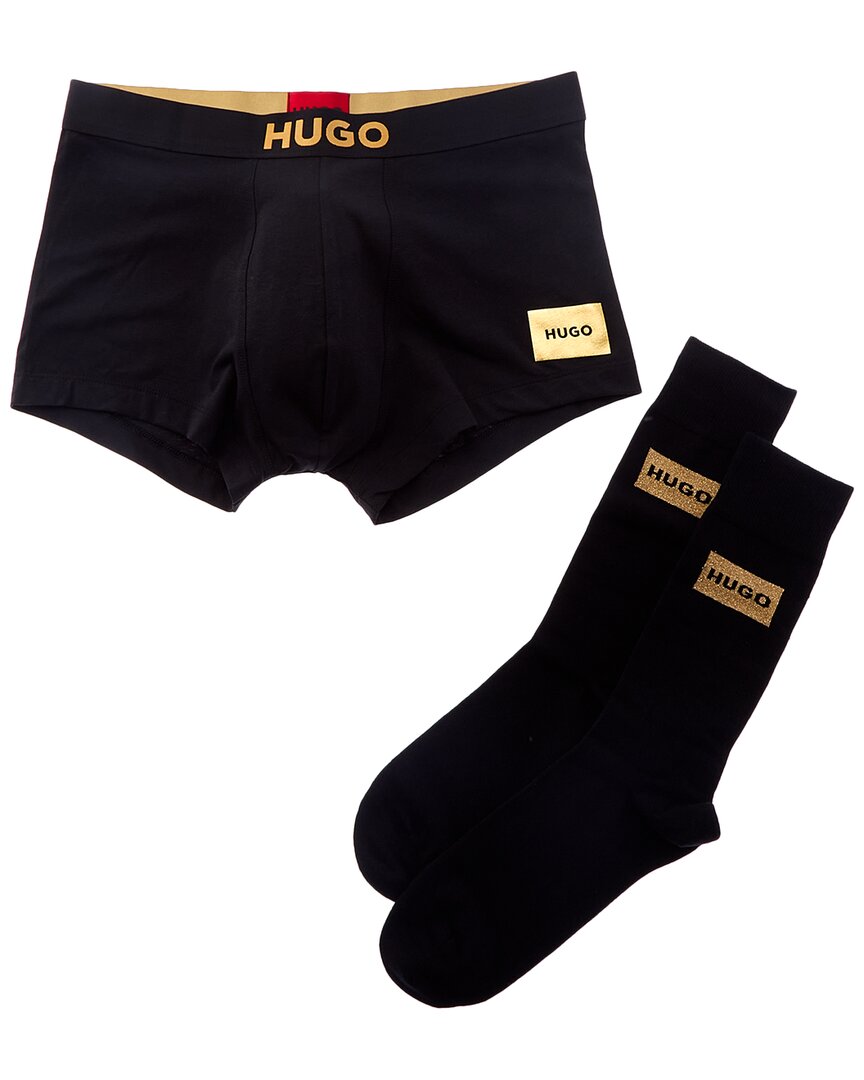 

Подарочный набор Hugo Boss: чемодан и носки, черный
