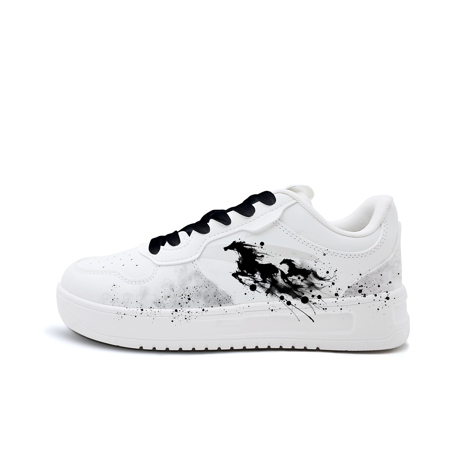 

ANTA Мужские черные низкие кожаные кроссовки для скейтбординга с амортизацией и износостойкой подошвой