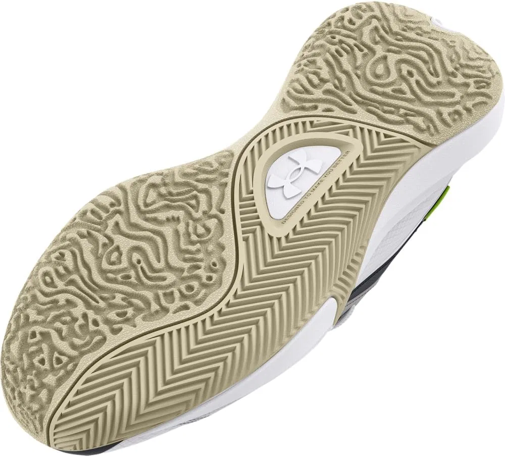Мужские баскетбольные кроссовки Under Armour UA Lockdown 7 Low, White Silt White — фото 3