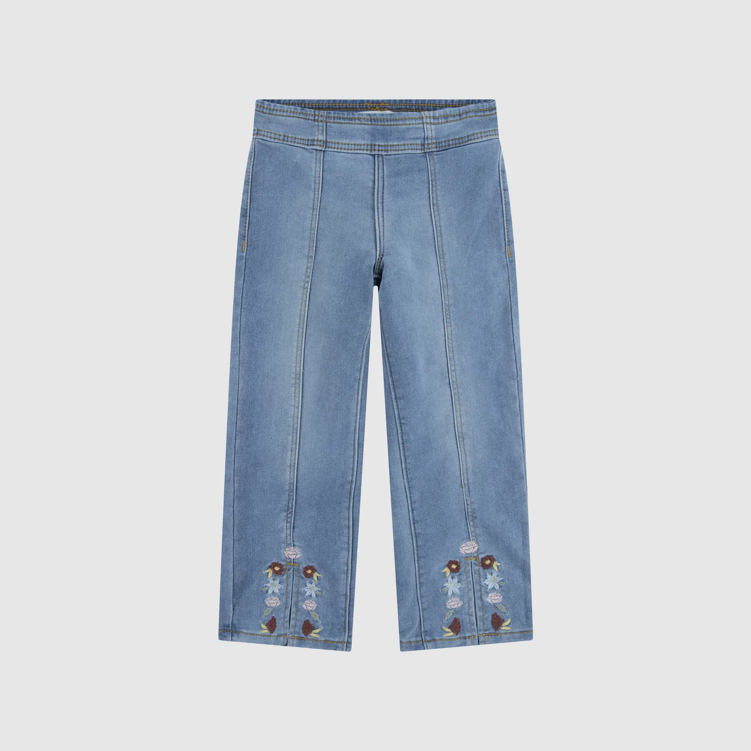 Джинсы Dobby Pull On Wide Leg Jeans для девочек 4-6 лет Levi's, Medium Wash