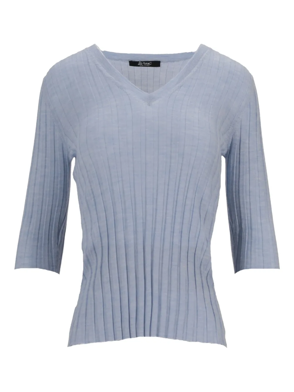 

Топ в рубчик с V-образным вырезом La Rose, серый